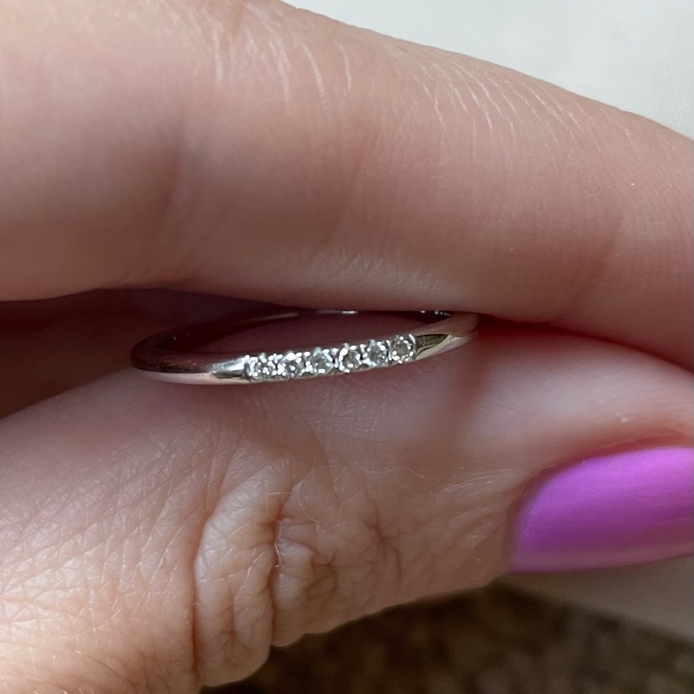 Mejuri Diamonds Line Ring 14k White Gold, Size 5